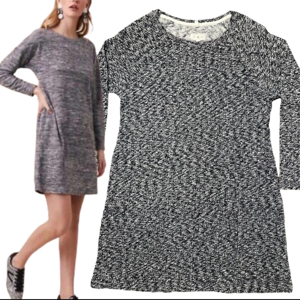 Lou & Grey Shift Sweater Mini Dress Round Neck